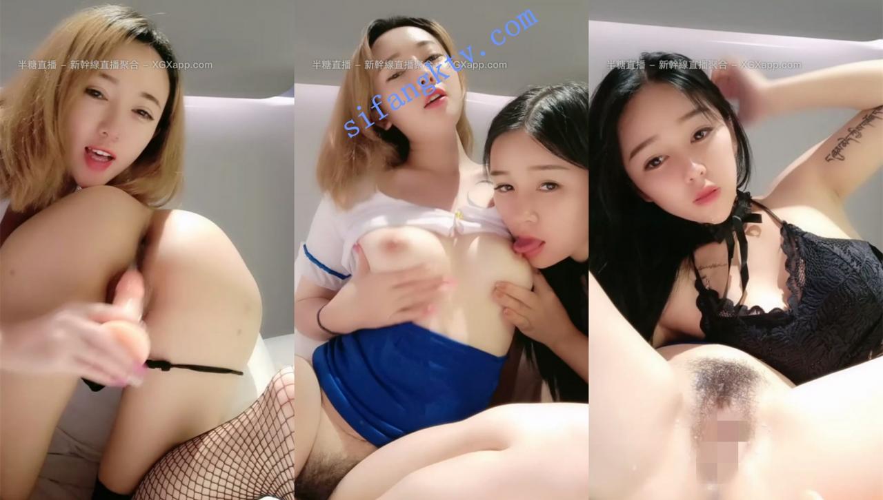 高颜值极品姐妹花 颜值姐妹 互舔舌吻 道具自慰 掰穴特写 图 03