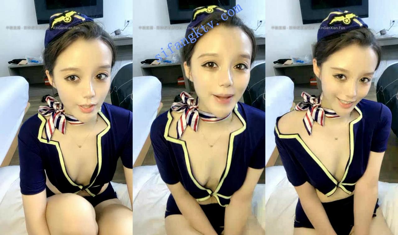 高颜值性感女神 女飞行员 蜜桃臀魔鬼身材+空姐制服诱惑 图 01