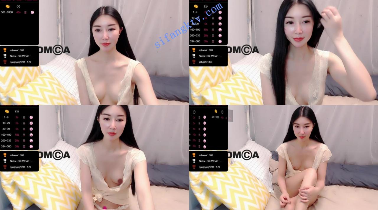 lulu131419 长发飘飘的女神直播间露出雪白的咪咪和粉穴 图 02