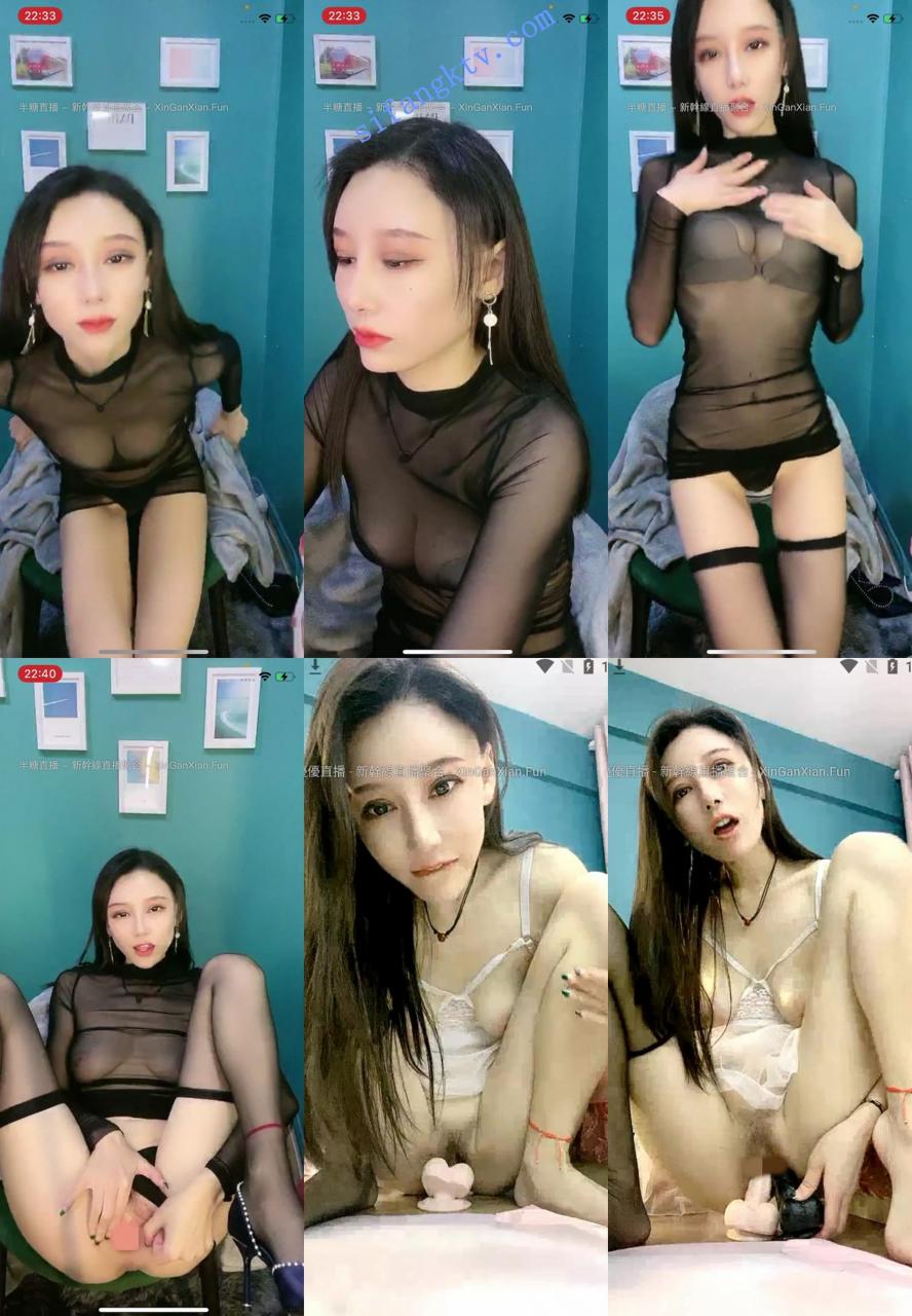万人求的女神来了!主播 小阿水 透明黑丝两根道具插入 图 02