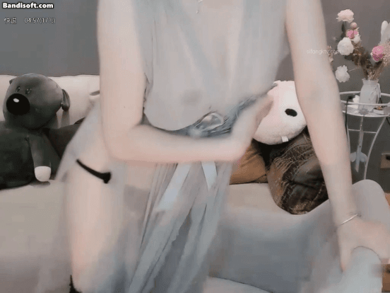 UT-子矜 高颜天鹅灰薄纱,宛如仙女解衣一抹雪白,1对1 图 01