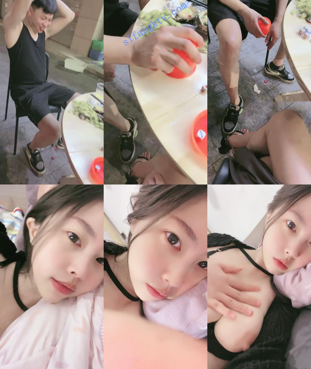 ♋♋ 甜甜奶黄包 美女跟男的摇骰子~喝多了去厕所~大潮喷 图 02