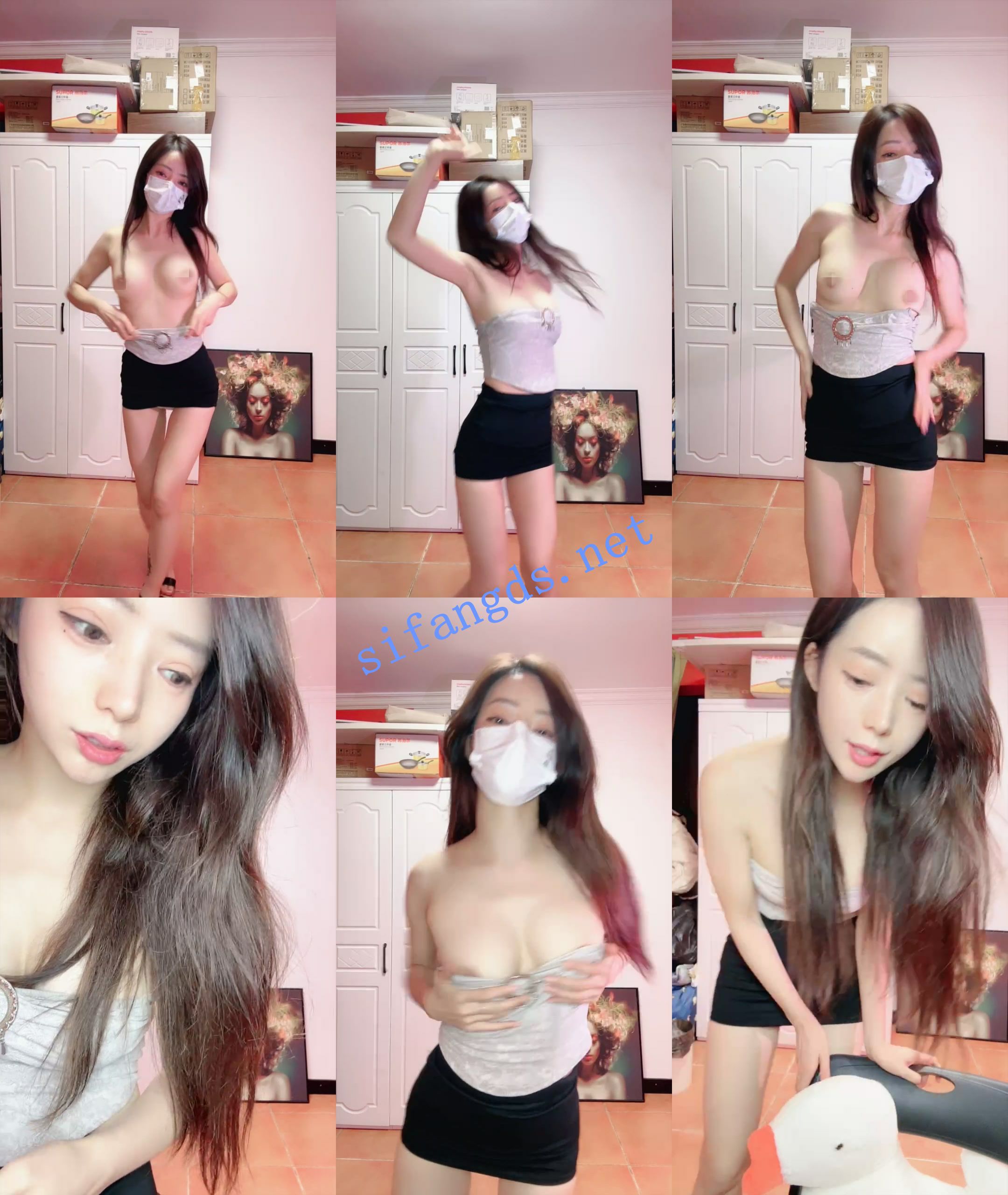 ██抖音热舞女神, 无虞 尺度全开,整个咪咪露出来跳 图 05