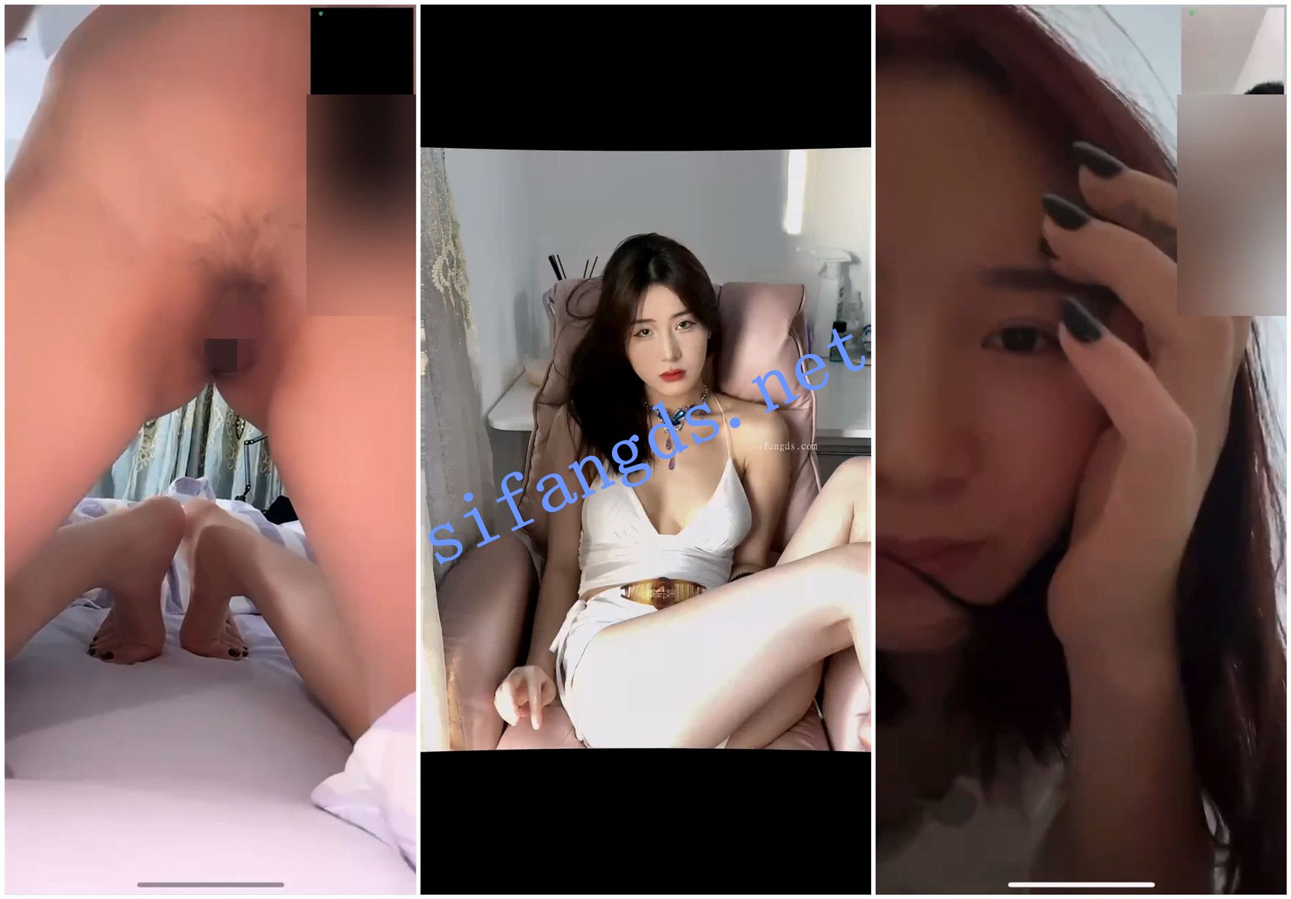 抖音福利 苗条纹身妹子 侯飞飞 性爱XO揉奶1V1裸聊 图 05
