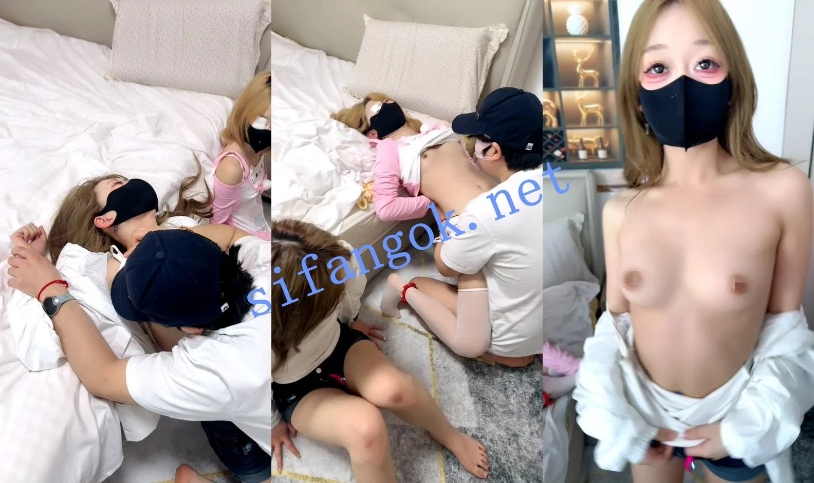 ⚡ 幼水若若 两个涉世未深的小太妹被带到酒店玩双飞!~ 图 02