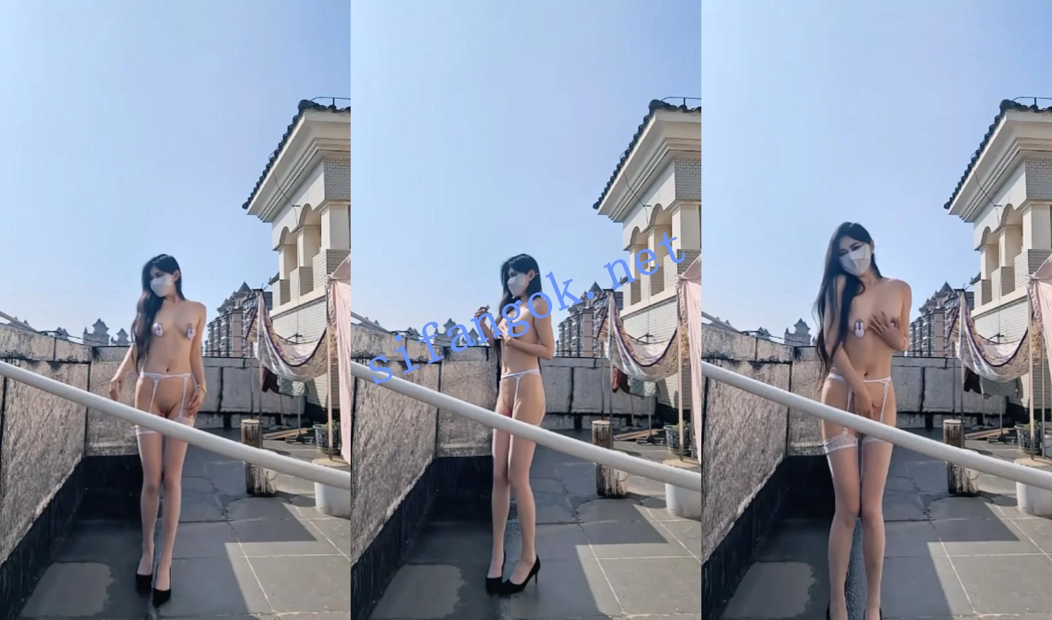 √172长腿女神^^ 水水 神似关之琳~楼顶脱光扣屄 好刺激~! 图 13