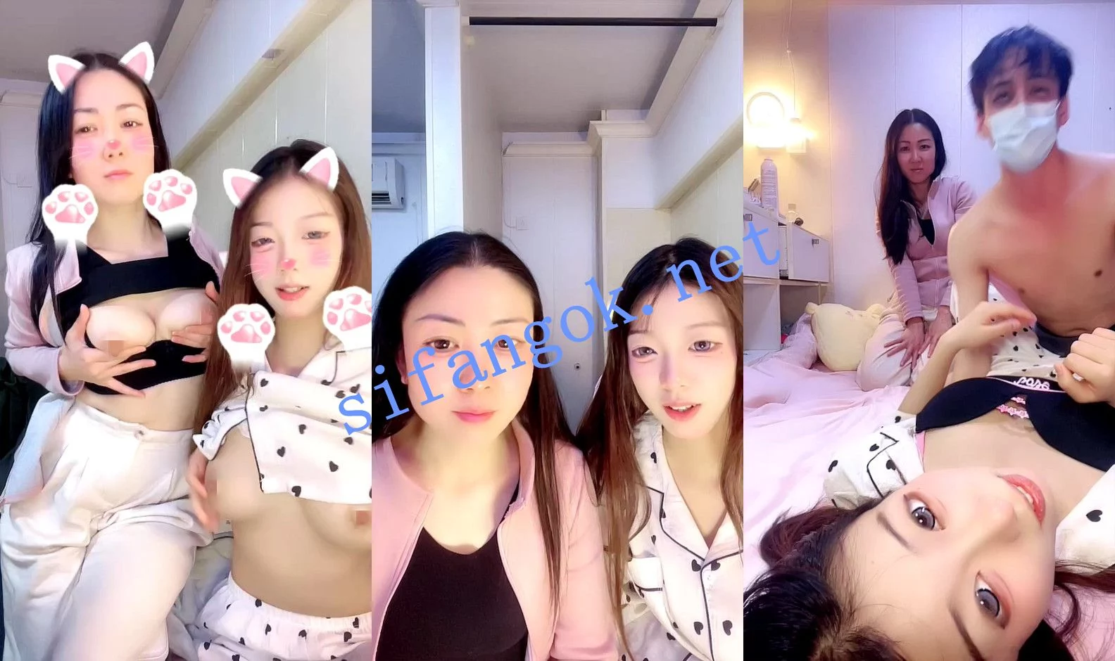 ⚡20小时核弹！【06清纯安静】大奶妹和妈妈一起双飞被干！~