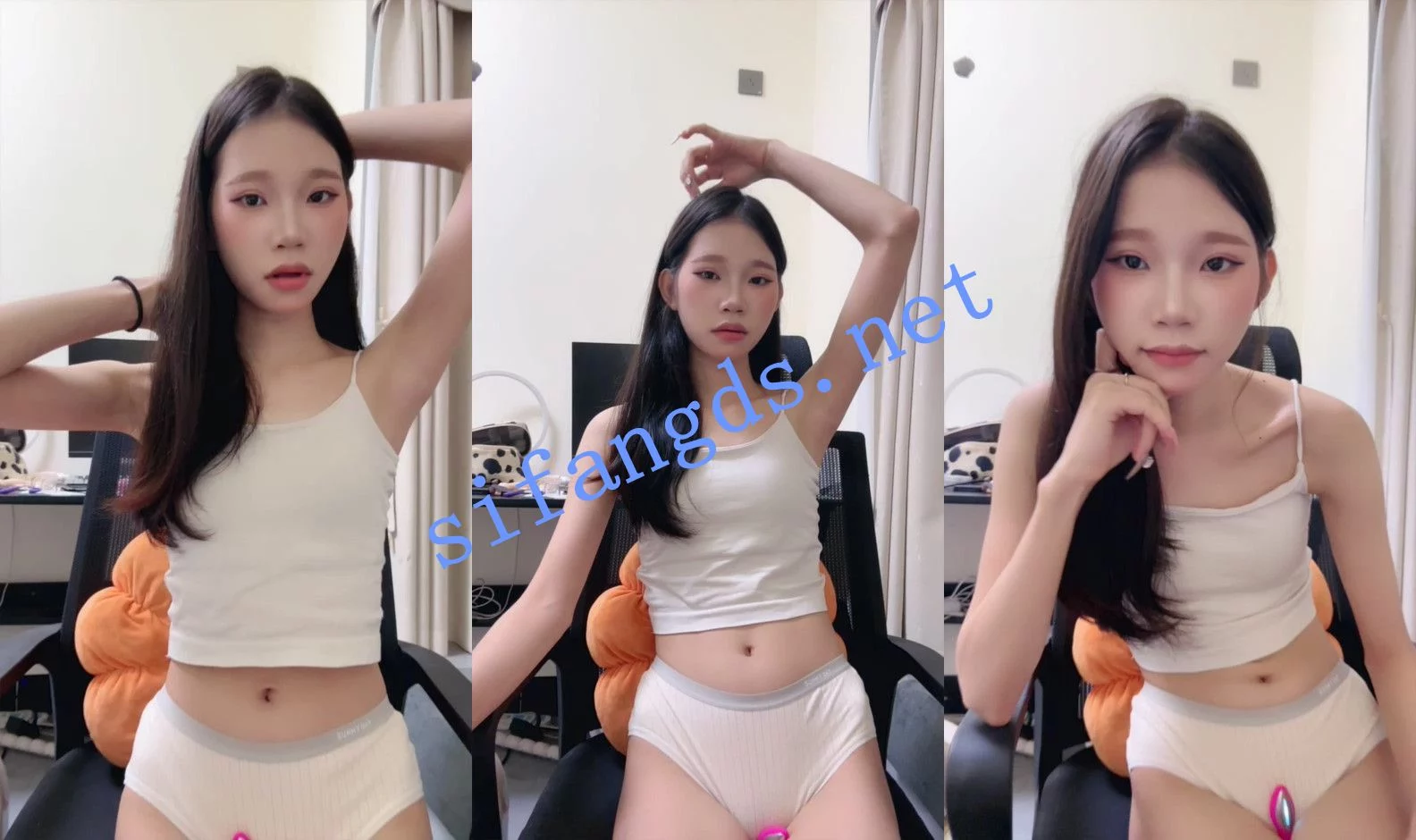 ⚡ 粉嫩少萝 苗条骨感清纯眼镜妹下海!大长腿粉逼少毛~ 图 01