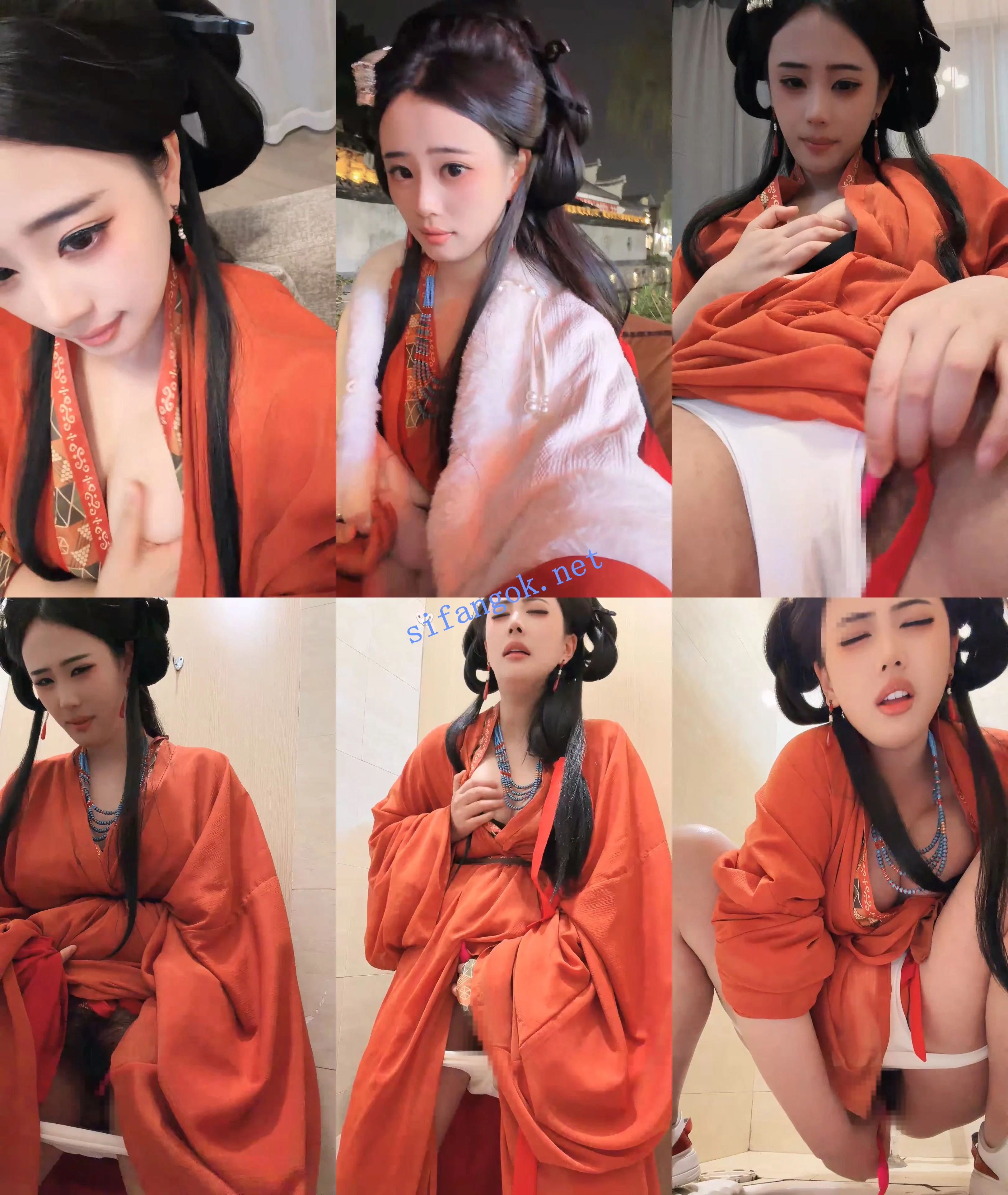 ♆♆ 小鱼糕冷 古城汉服户外跳蛋~空姐制服~球场无套狂操 图 02