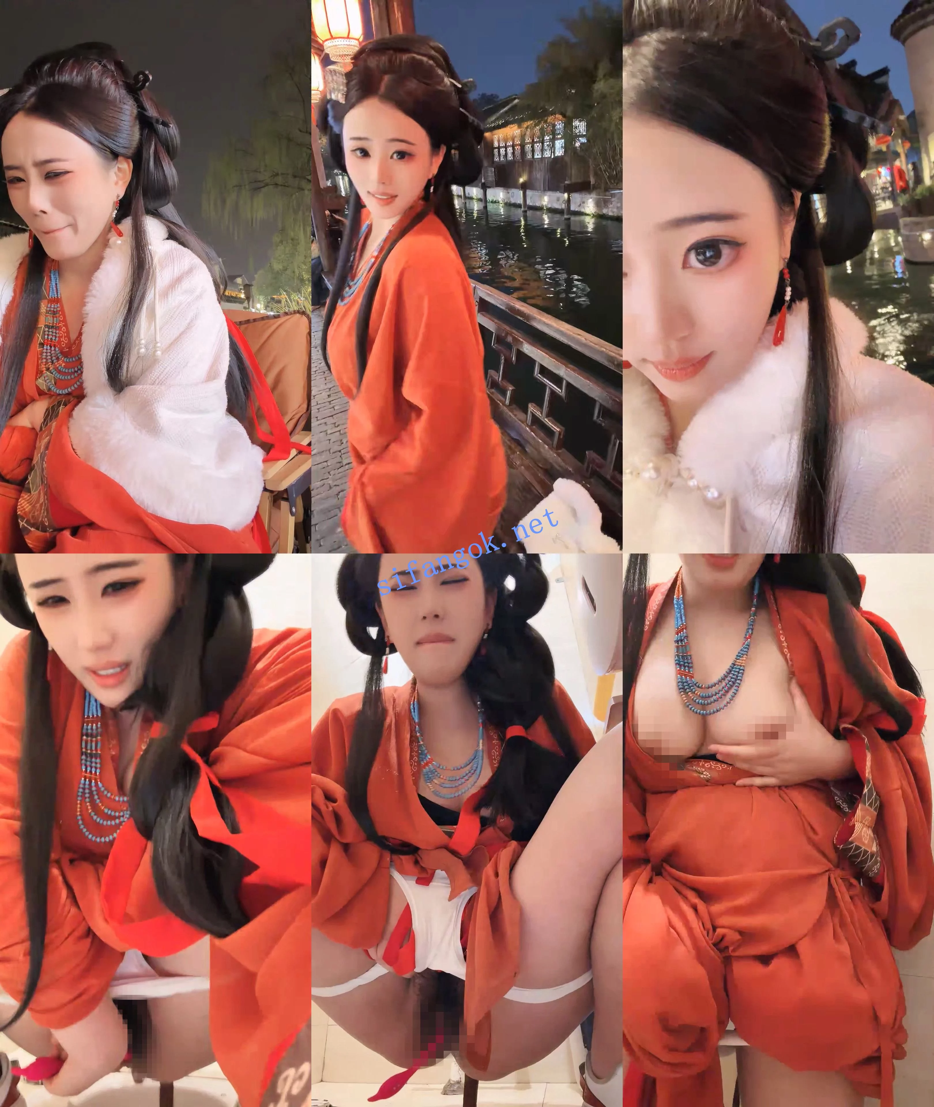 ♆♆【小鱼糕冷】古城汉服户外跳蛋~空姐制服~球场无套狂操
