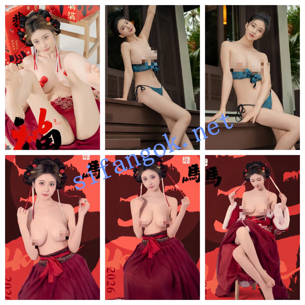 网红年年 极品身材高颜巨乳女神 大尺度写真 露毛露奶 图 01