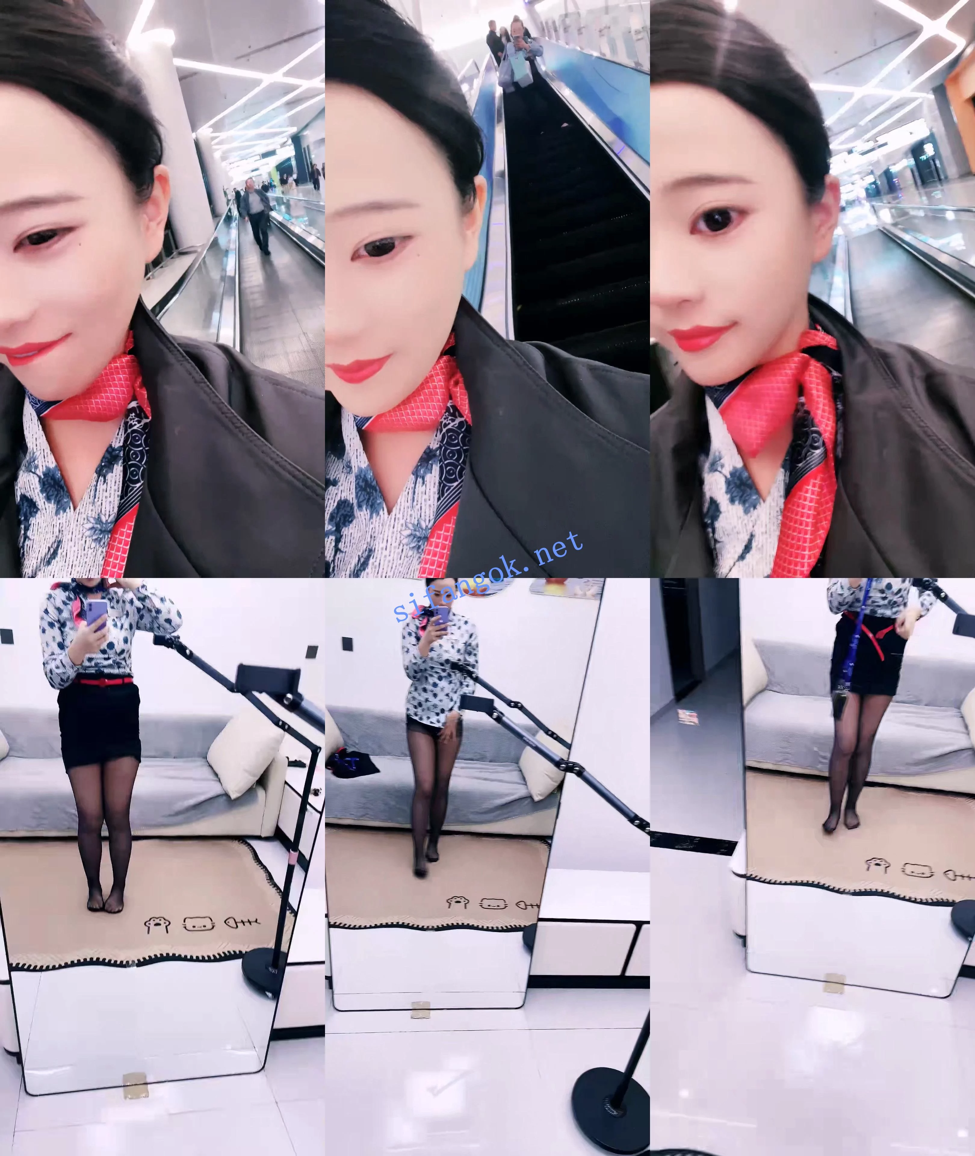 ♆ 小鱼糕冷 巨乳空姐~下班发骚~无人草地~无套内射~喷水 图 03